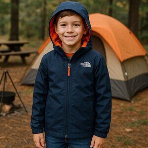 Outdoors Vacation The North Face Full Zip Hooded Hyvent Jacket, Boys XL/TG 18/20